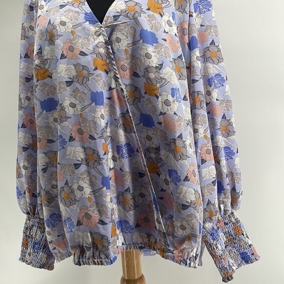 𝅺mellowday floral shirt blouse high low tunic stretch waist sz 2X plus size NWT - Picture 2 of 10